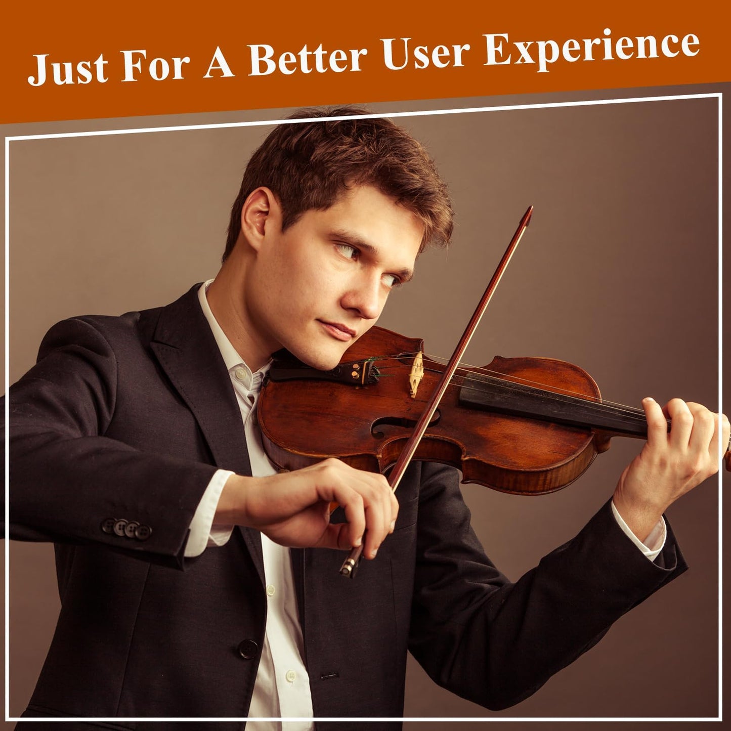 PHOENIX Violin 1/2 Full Size Kit, Violin Fiddle Set for Beginner Adults Student with Rosewood Bow, Extra Strings & Bridge, 2 Rosins, Tuner, Case, Mute, Fingerboard Stickers, Shoulder Rest (1/2)